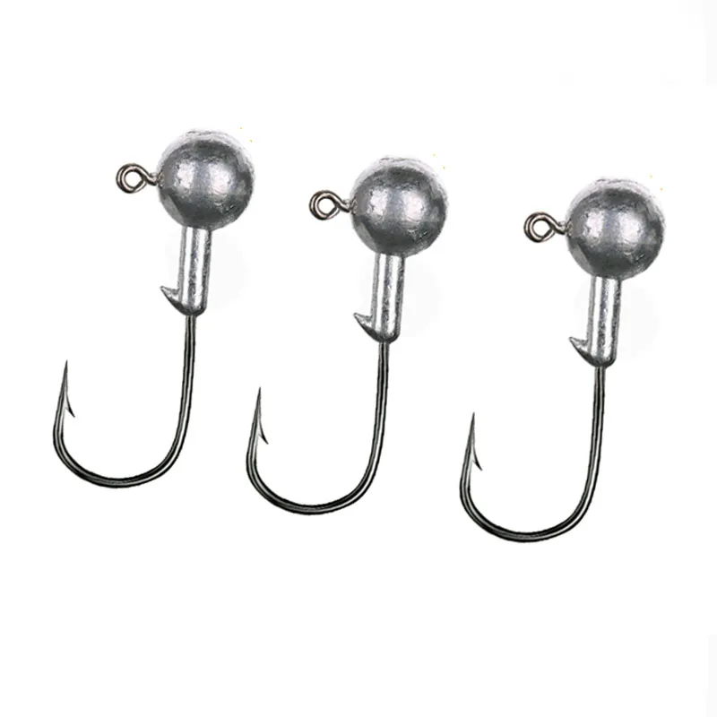 

5Pcs/Lot 2g/3.5g/5g/7g/14g/25g/28g crank Jig head hook fishing hook lead head Jig lure hard bait soft worm jig hook for fishing