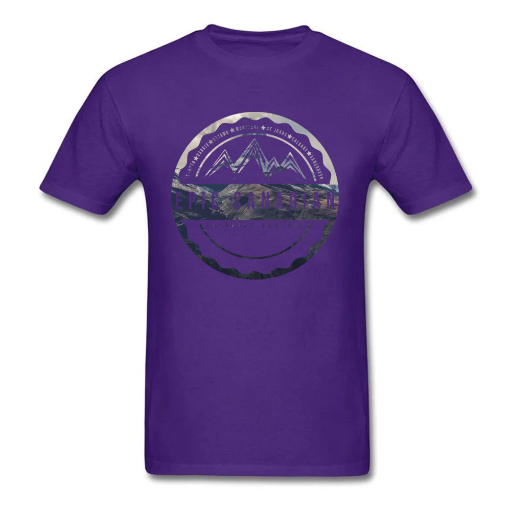 Printed Camisa Top T-shirts Family ostern Day Short Sleeve Crew Neck Tees 100% Cotton Fabric Men's Casual Tops & Tees Epic Canadian Clothing Company Photo Logo purple