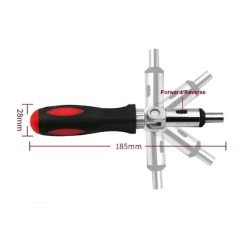 

Durable 0-180 Degree Ratchet Screwdriver Foldable 1/4 Hex Interface Lock Disassemble Screwdriver