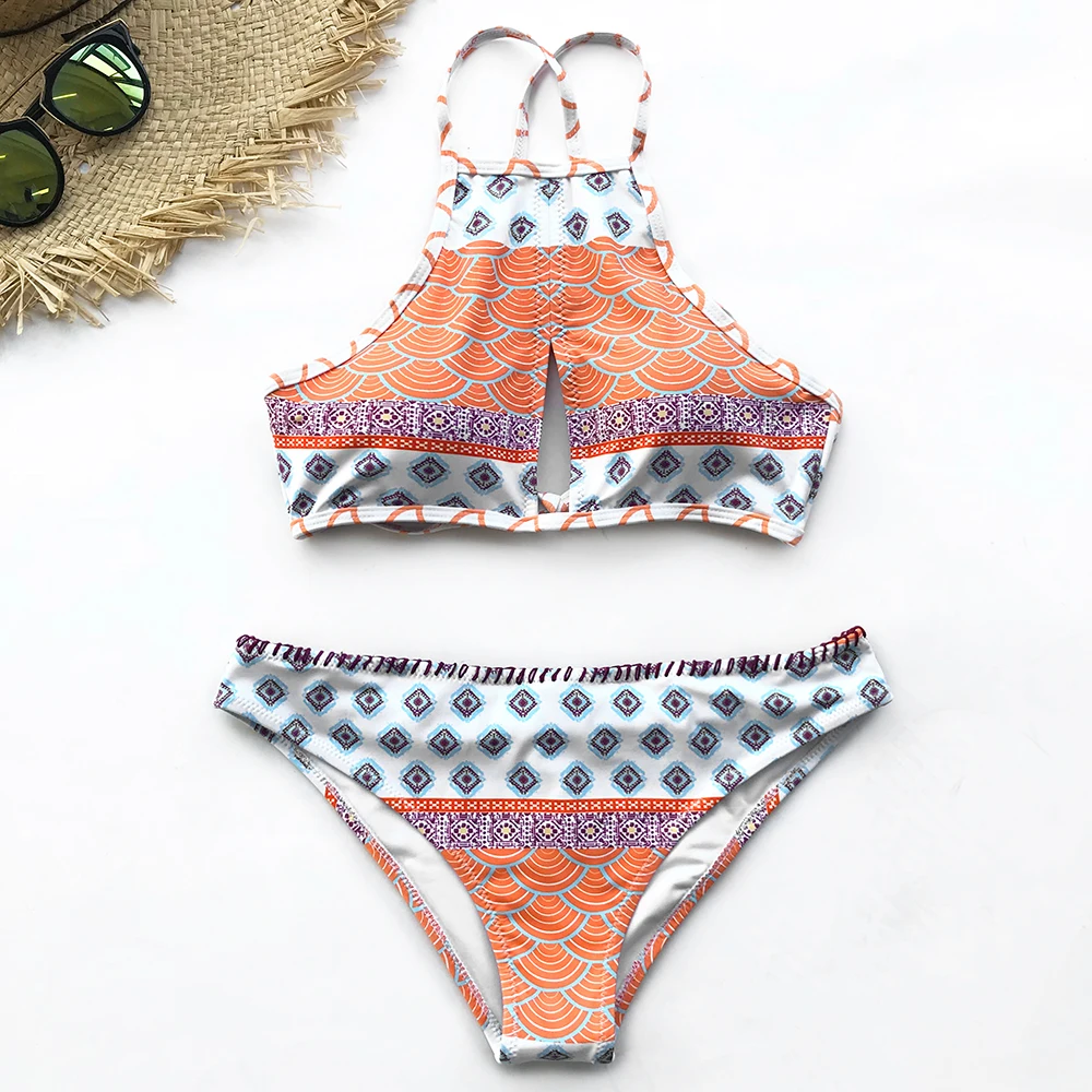 Cupshe Life In Color Tank Bikini Set Summer Swimsuit Beach Bathing Suit ...