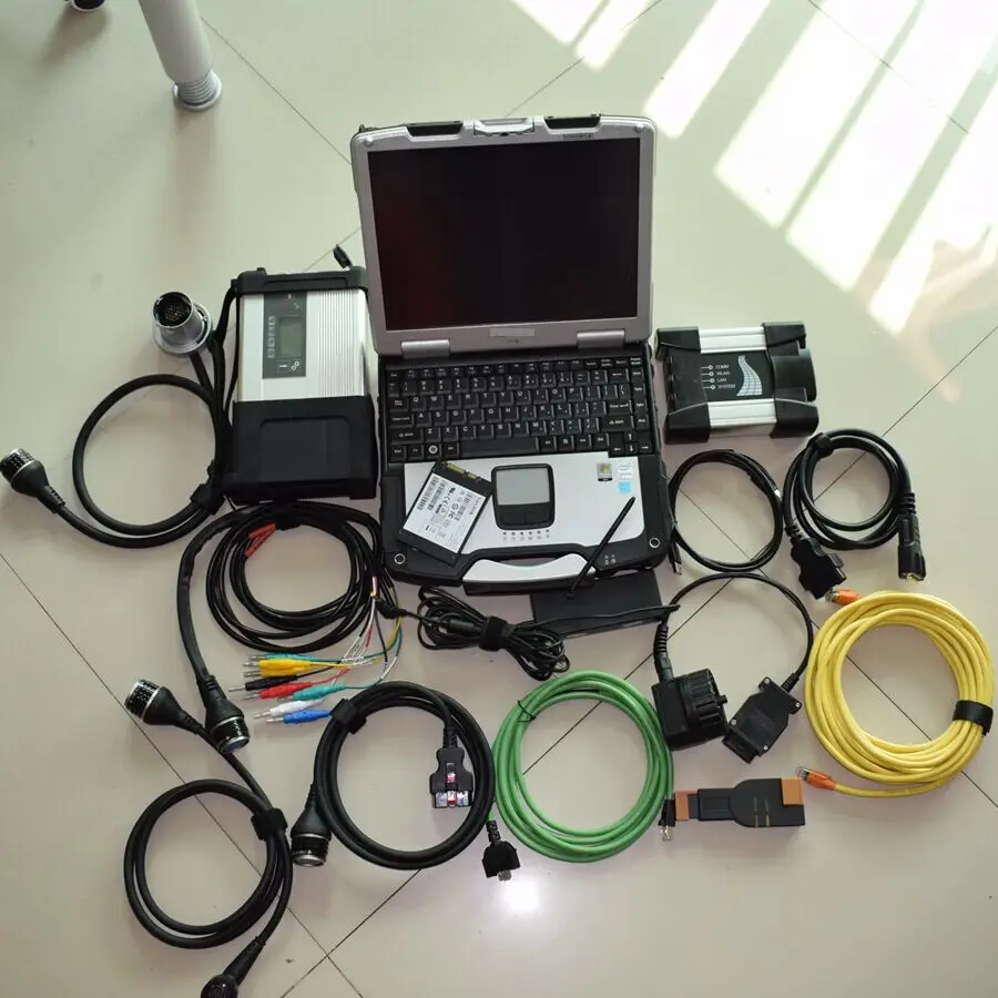  Für BMW für Benz 2in1 Software in 1TB SSD installiert in CF-30 Toughbook Laptop + Für bmw icom näch