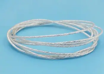 

soft 7N single crystal copper silver plated Single shares 14 core Elastic skin 0.9mm 6meters