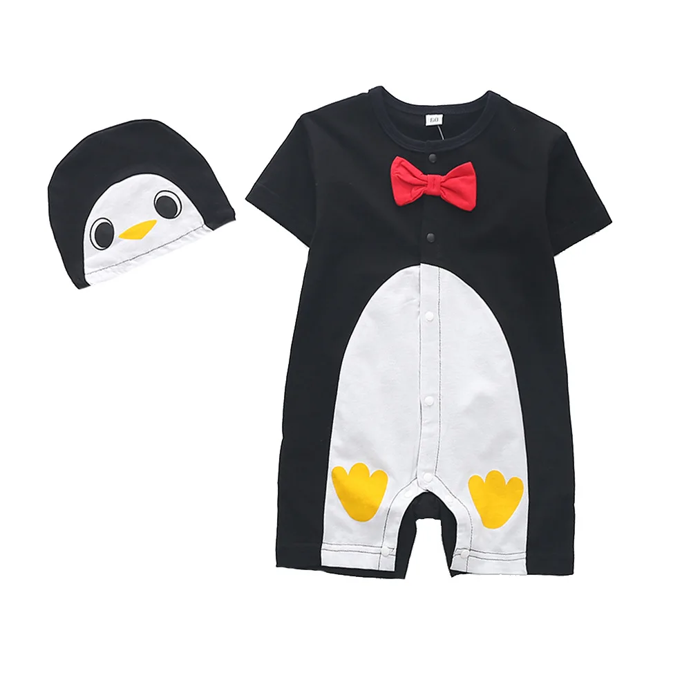 Одежда для маленьких мальчиков одежда девочек демисезонный Комбинезоны для младенцев новорожденных с длинным рукавом мультфильм шапкой