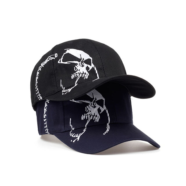 SKULL EMBROIDERY CAPS (2 VARIAN)