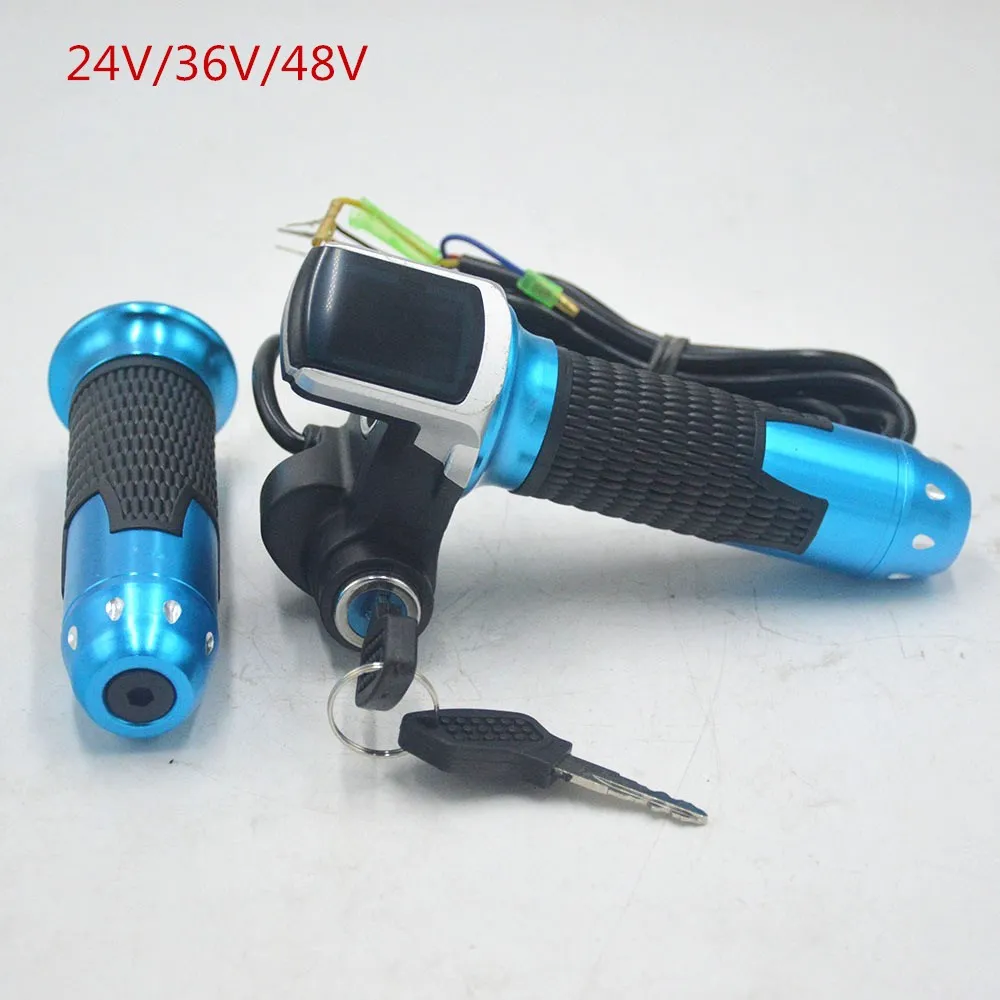 Perfect 24V 36V 48V ebike throttle accelerator with LCD display/ON-OFF Key Lock for ebicycle/scooter/electric bicycle accessories 2