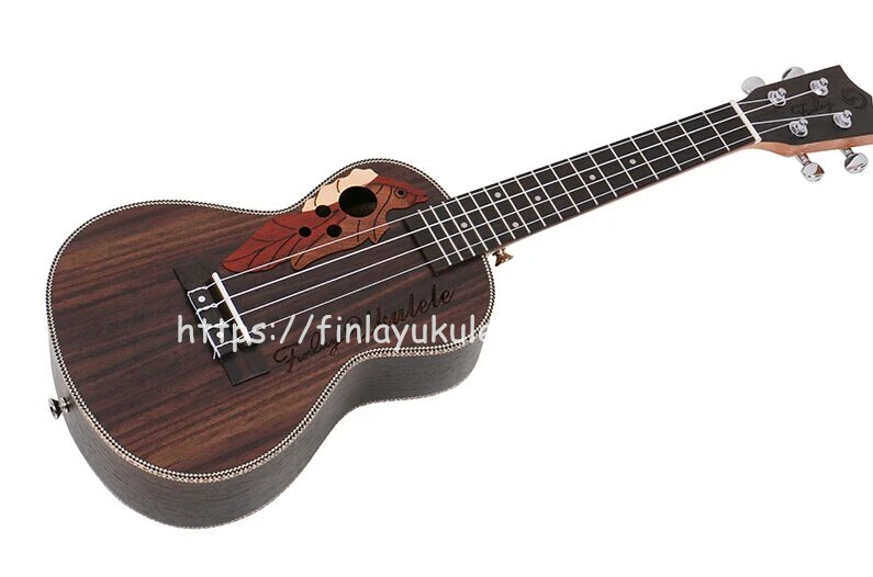 Укулеле Finlay 24 &quot электрическая укулеле Wtih Виноградная дыра полный палисандр