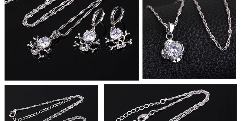 BTSETS Wedding Jewelry Sets Women Silver Color Cubic Zircon African Beads Jewelry Set Geometric Ethiopian Turkish Jewelry Set  (4)