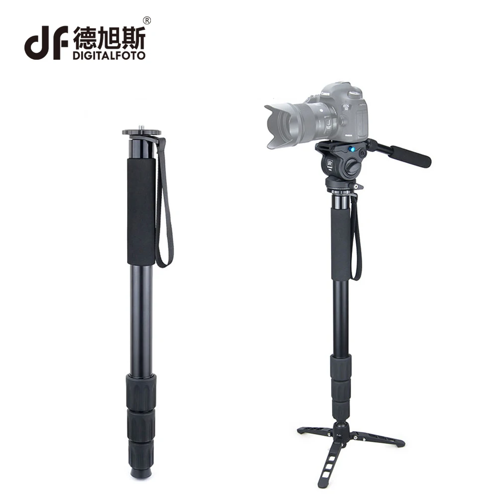 

DIGITALFOTO RM80 8KG bear Alloy professional portable camera monopod tripod compact DSLR stand for Canon Nikon with fluid head