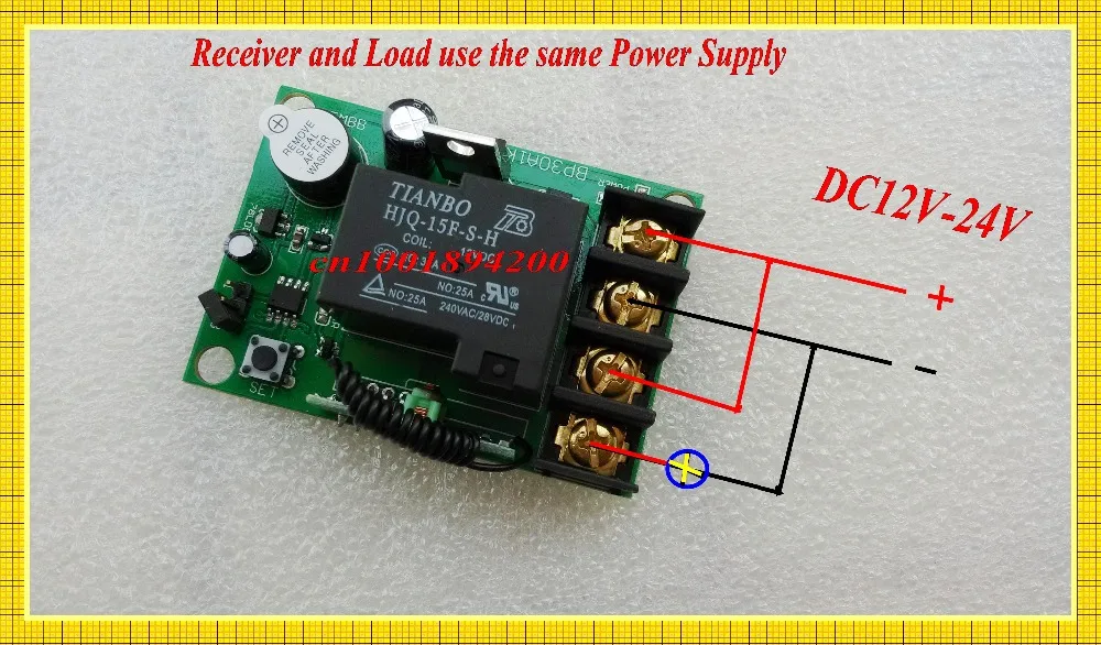 DC12V 13V 14V 15V 16V 18V 24V Relay Remote Control Switch 30ARelay NO COM High Load Current RF Wireless Switch ASK Smart 315/433