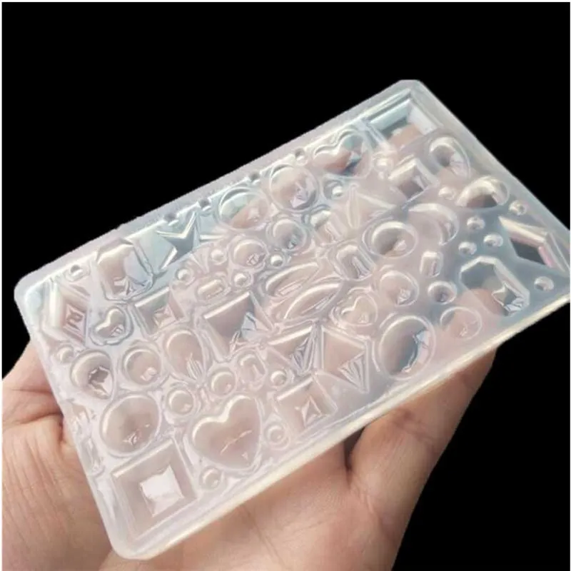 

Aouke DIY Crystal Epoxy Silicone mold Love Geometry Drops Moon Semicircle Five Star Pendant Mould PP