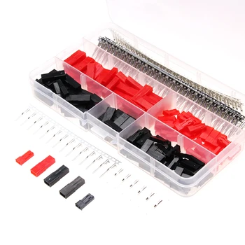 

480 PCS Male/Female 2.54mm Wire Jumper Pin Connector Dupont Electrical Wire Cable Housing Kit with Box
