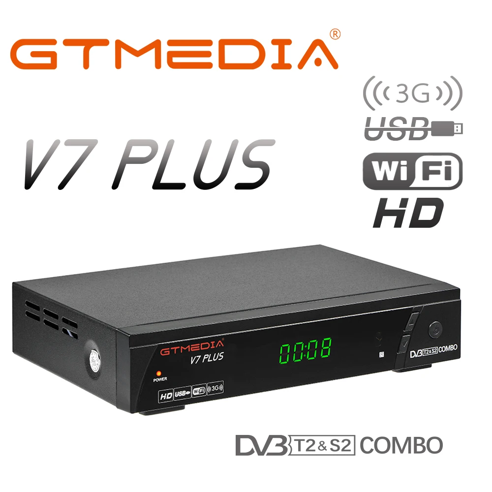 Спутниковый ресивер GTmedia V7 Plus 20 шт./лот с поддержкой Wi Fi USB 1080P поддержка технологии