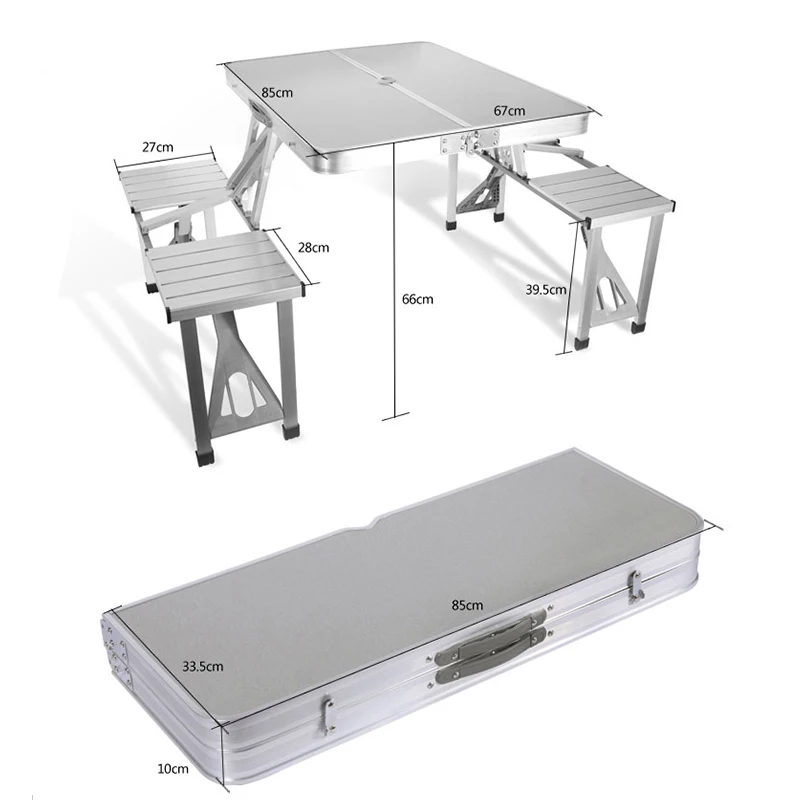 Outdoor Picnic Folding Table And Chair Portable Foldable Aluminum