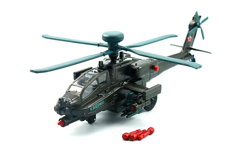 Изысканный 1: 64 AH-64D военное вооружение авиационный сплав модель, моделирование звуковая и световая раздвижные истребитель Подарочная