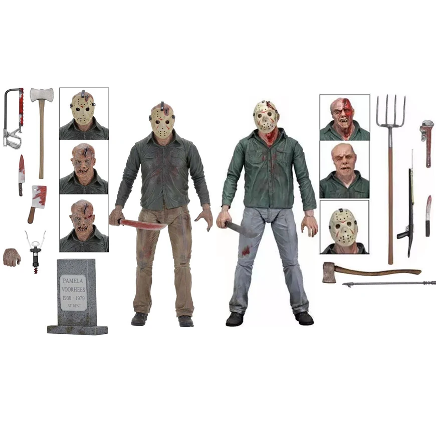 

7inch 18cm NECA 3D Friday The 13th Jason Voorhees Action Figure Model Toy