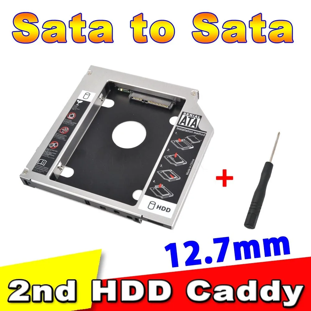 Kebidu Sata 2," SSD HDD HD драйвер жесткого диска внешний 2nd Caddy Sata 3,0 Корпус для 12,7 мм CD DVD rom Оптический отсек