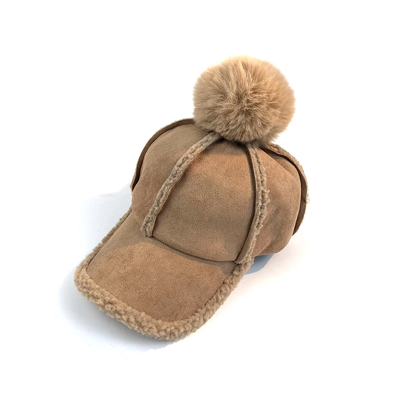 AYLSON Hat Женская Кепка Козырек кепка с козырьком зима плюс бархат Hairball сохраняет
