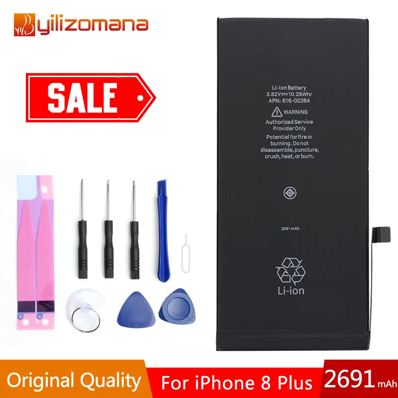 YILOZOMANA Ёмкость телефон Батарея для iPhone X/7/7 Plus/8/8 Plus Замена батареи инструменты Розничная посылка - Цвет: For iPhone 8 Plus