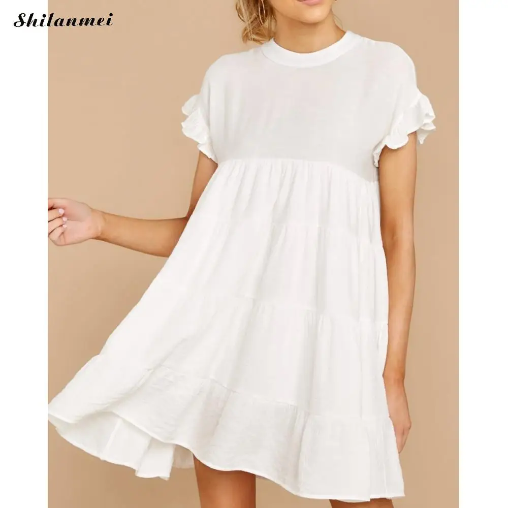 plain white t shirt dress plus size