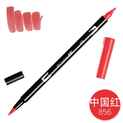 856 1 шт. TOMBOW AB-T Япония 96 цветов художественная кисть ручка с двумя головками маркер профессиональная водная маркер ручка живопись Kawaii канцелярские принадлежности - Цвет: 856