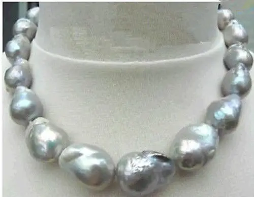

Hot sale new Style >>>>>HUGE JEWELRY 18-23mm PALLID BAROQUE CULTURED PEARL NECKLACE 17