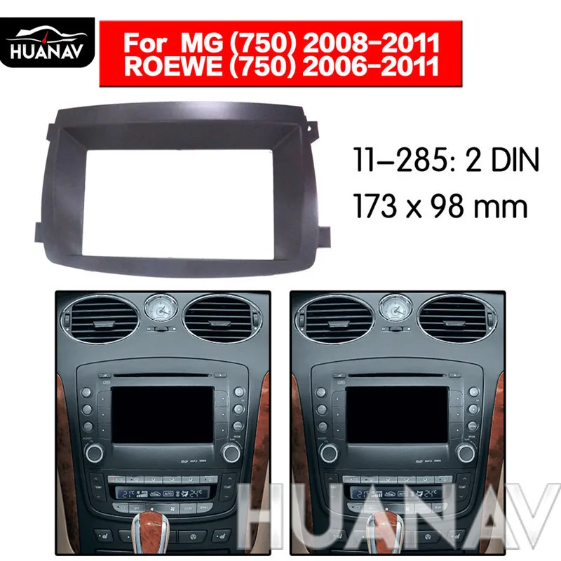 

HUANAV Car Radio stereo Fitting installation adapter fascia For 2006-2011 ROEWE 750 2DIN multimedia Radio frame Audio Fascias