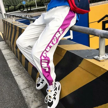 

Fashion Female Hip Hop Pants High Waist Loose Harem Pants Women Slim Pants Hip Hop Casual Trouser Men Women Purple Pants