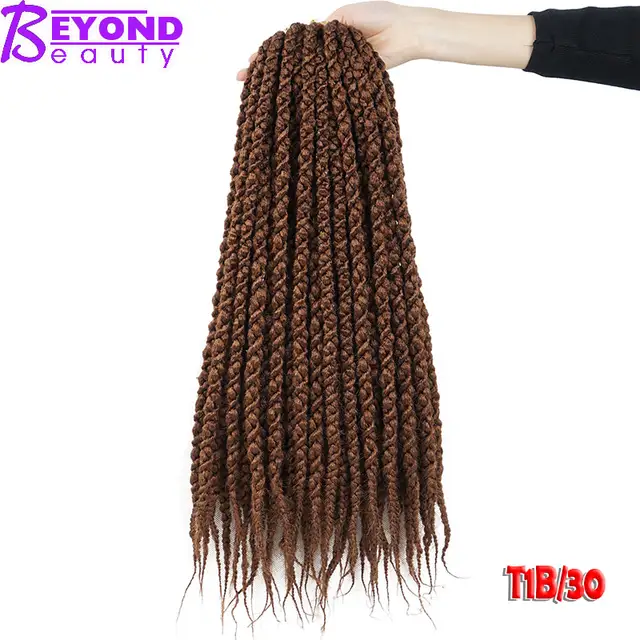 Tight Brown Senegalese Twist Synthetic Hair 20inch Silky Strands
