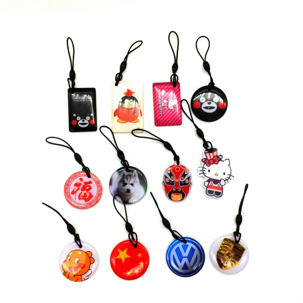 

UID Changeable Card Pendant NFC Keychain 13.56MHz S50 1K NFC Phone Sticker Keychain Keyfob Key UID Rewritable Card 1Pcs