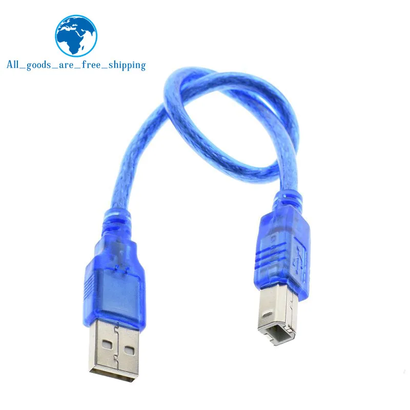 

TZT 30cm USB Cable UNO R3 / Mega 2560 R3/ ADK USB-A to USB-B for arduino