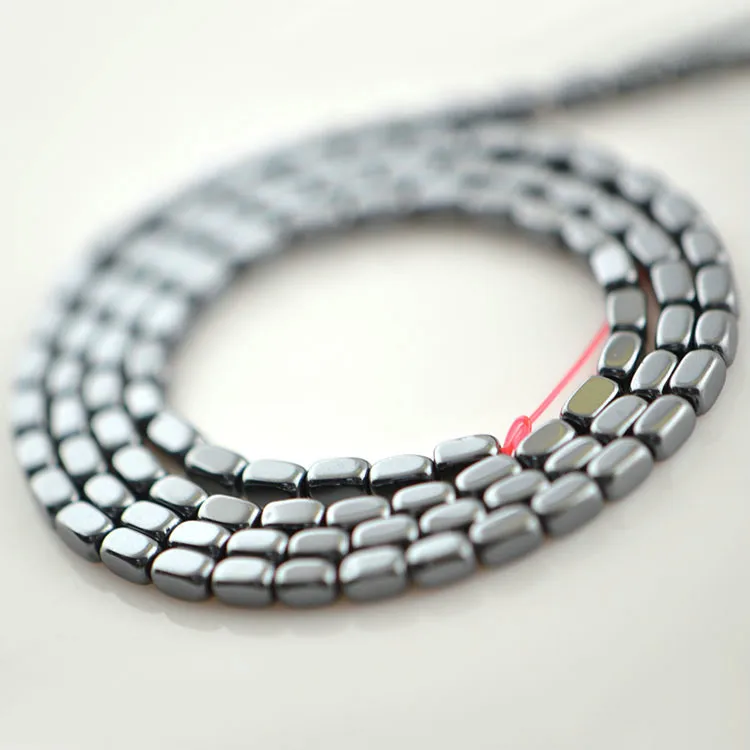 

5pcs Black Hematite 2x4mm Mini Size Cuboid Shape Beads For Jewelry Making