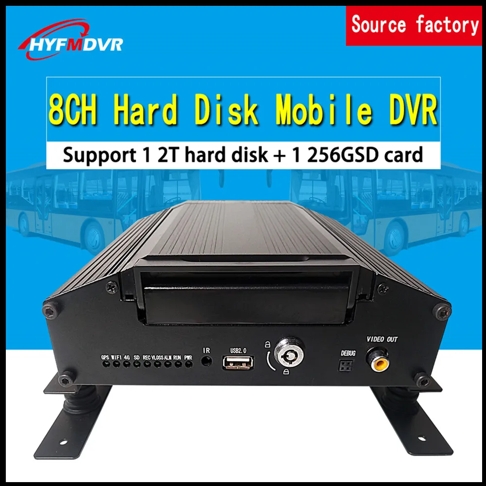 

SD card + hard disk loop recording Local PTZ management Wide voltage DC8V-36V Mobile DVR Forklift / transport truck / crane