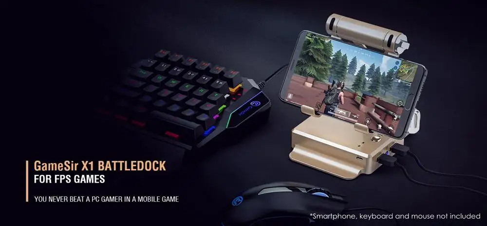 GameSir X1 Bluetooth BattleDock конвертер геймпад клавиатура и переходник для мыши для FPS игр, RoS, ножи, бесплатный огонь