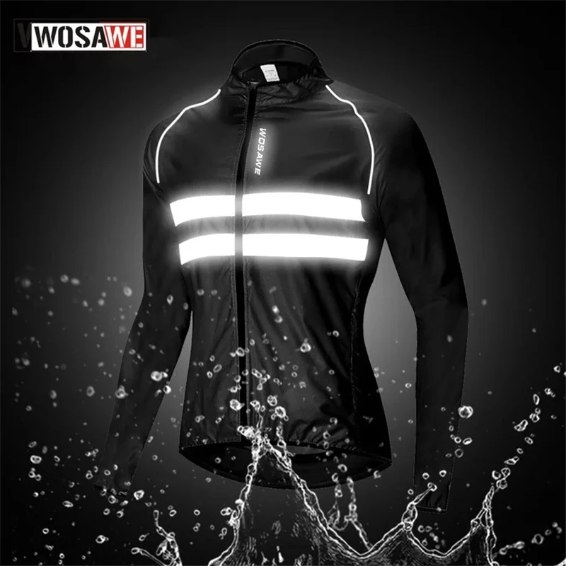 

Cycling Reflective Jacket High Visibility MultiFunction Jersey MTB Road Bike Bicycle Windproof Quick Dry Rain Coat Windbreaker
