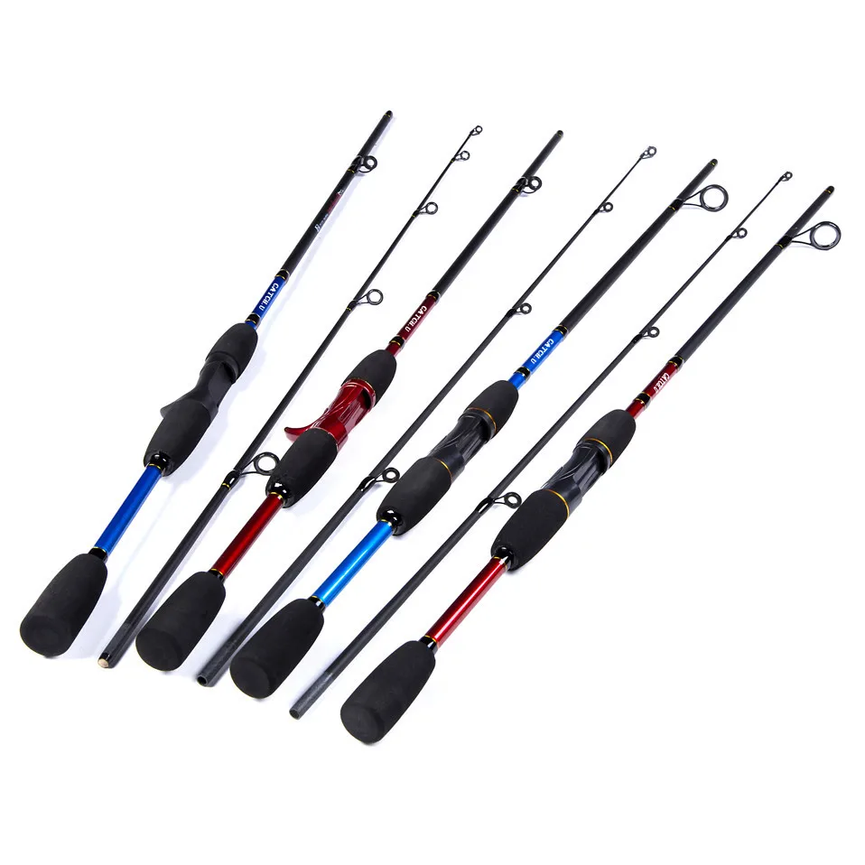 Catch.U 1.8M Fishing Rods Carbon Spinning Fishing Pole Spinning Fishing Rod 2 Section Lure Casting Pole     (8)