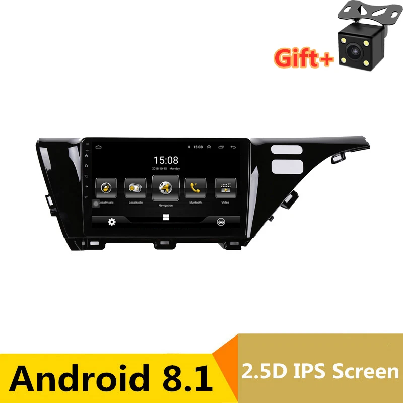 

10.1" 2.5D IPS Screen Android 8.1 Car DVD GPS Video player For Toyota camry 2018 headunit radio stereo navigation bluetooth wifi