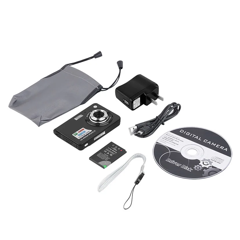 HD Digital Camera TF Card JPEG AVI CMOS Senor 2.7'' TFT LCD HD 720P 18MP Digital Camcorder Camera 8x Zoom Anti-shake Mini Camera