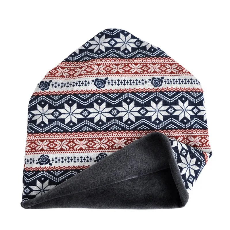 Открытый ветрозащитный наушник шапка шарф для женщин с принтом Удобная термо стрейч шляпа шеи теплые походные кепки для пробежек