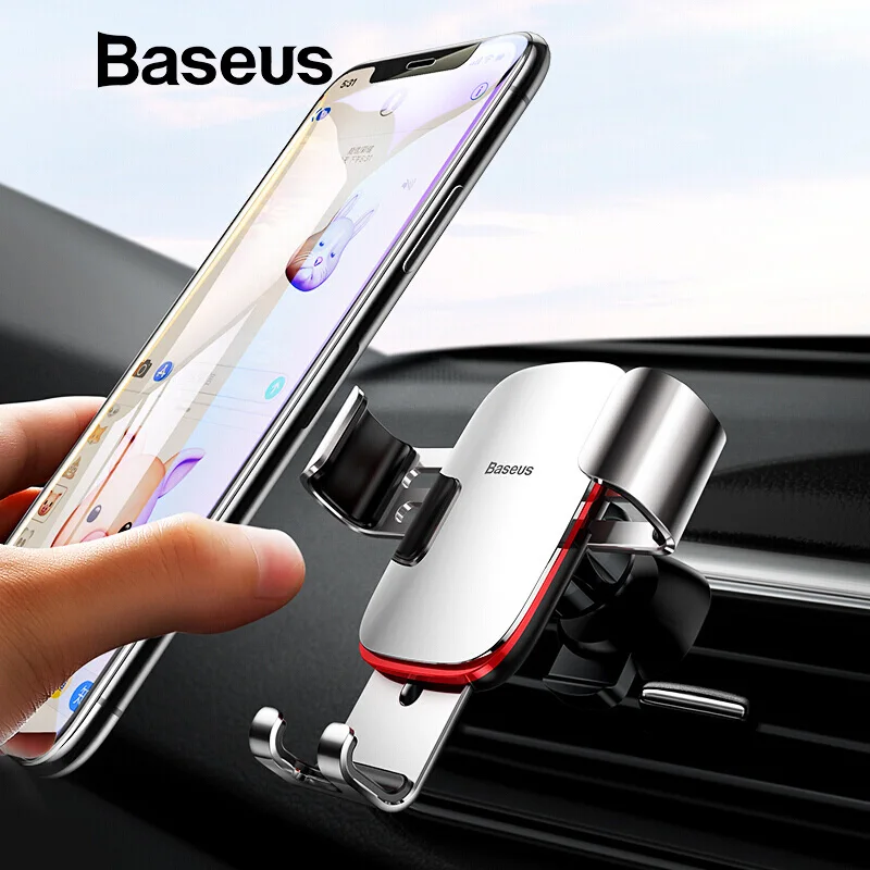 

Baseus Car Phone Holder for Samsung S10 iPhone Air Vent Mount Stand Universal Smartphone Holder Gravity Cell Support Car Holder