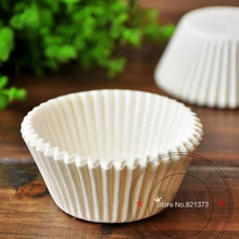 Дешевые Мини-Маффин белый бумажный торт чашки капкейки вкладыши для свадебной вечеринки украшения жиронепроницаемые Формочки стендовые принадлежности