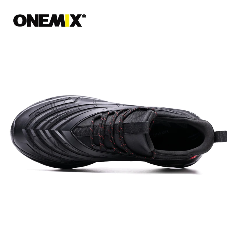 Günstige Onemix Männer Laufschuhe für Schwarz Mesh DMX Atmungsaktive Designer Jogging Turnschuhe Outdoor Sport Walking Trainer