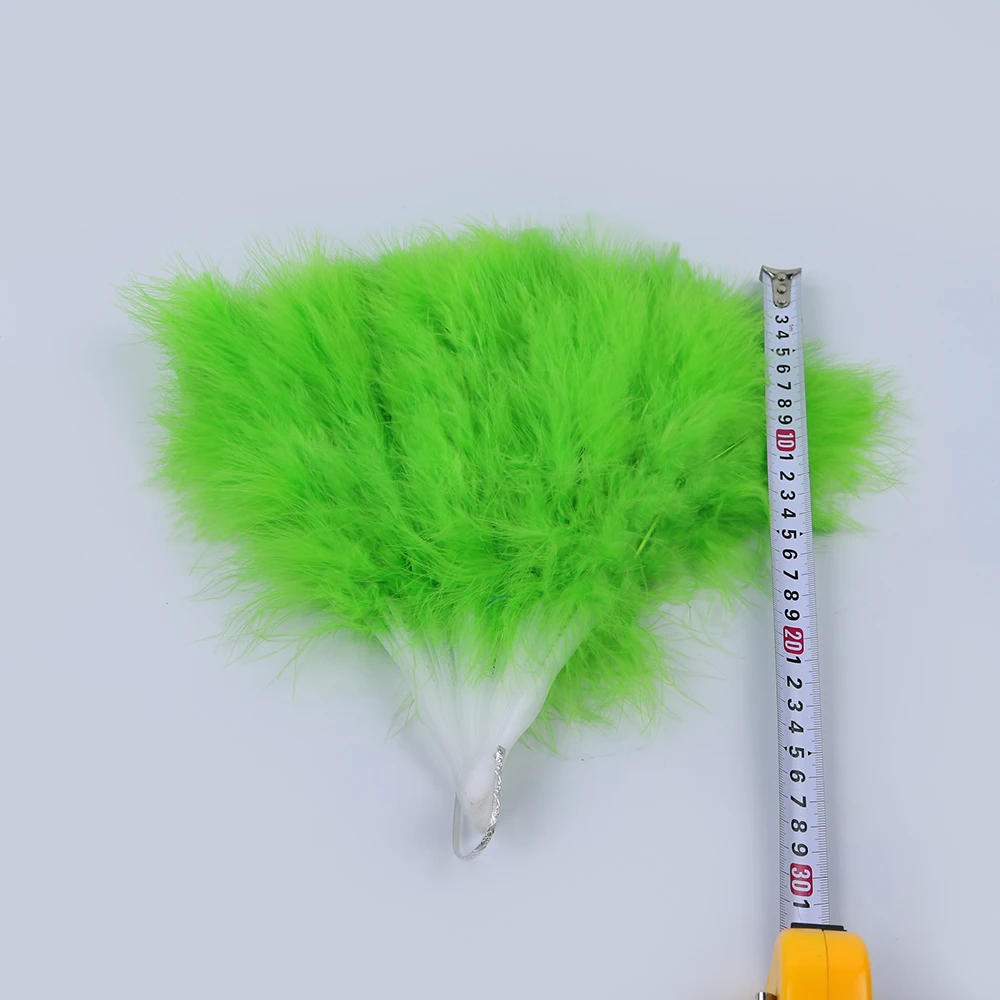 7 green fluffy turkey fan 4