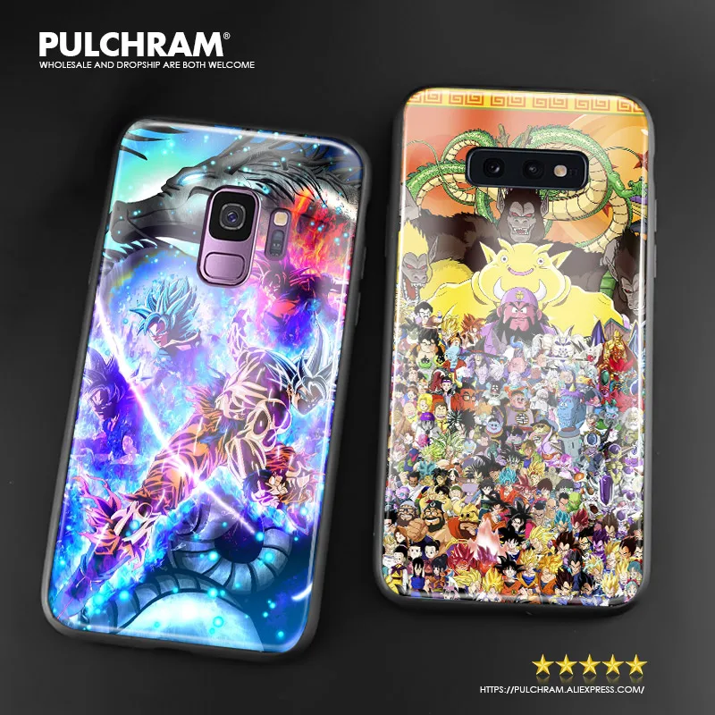 

Dragon Ball Z Super DBZ DBS glass phone case shell soft silicone For Samsung Galaxy S7 Edge S8 S9 S10e S10 Plus Note 8 9 10 PLUS