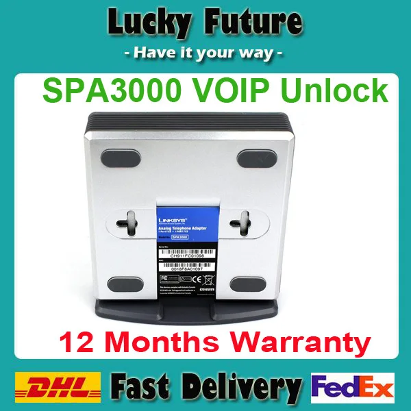 Unlocked Linksys Spa3000 Spa 3000 Voip Fxs Voip Phone Adapter Original