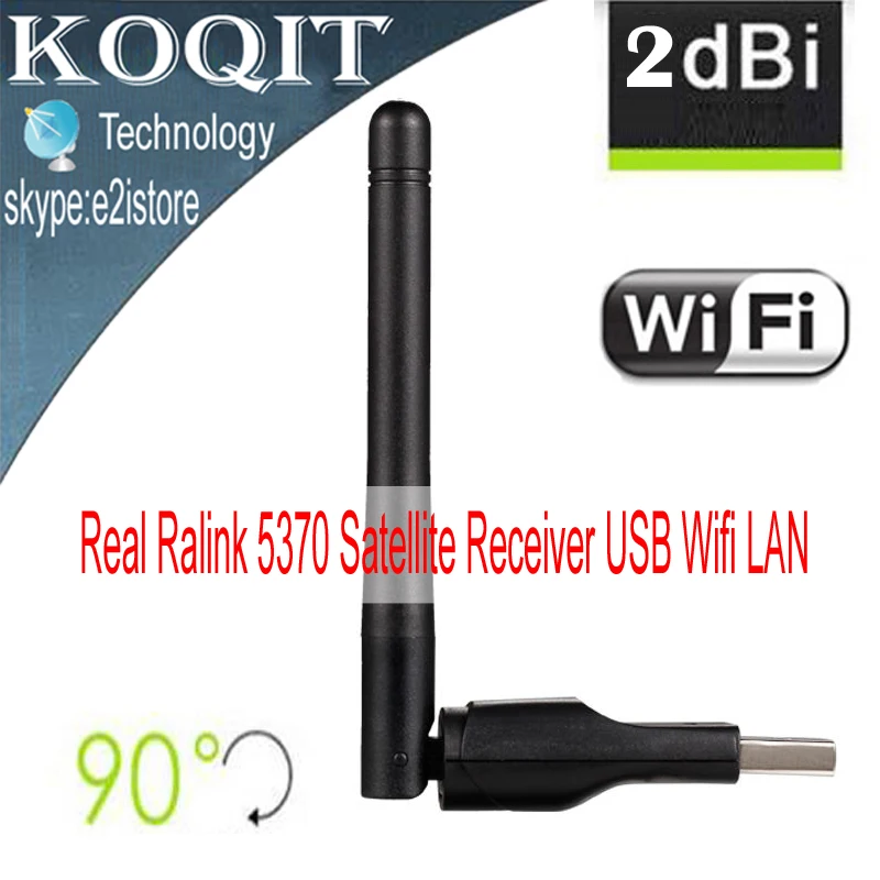 

Ralink 5370 150Mbps HD Digital DVB-S2 Satellite IPTV Set Top Box IKS USB LAN WiFi Dongle With 2dBi Antenna For Freesat Openbox