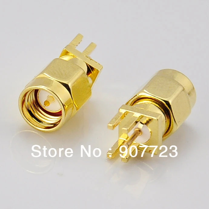 

10pcs SMA Male PCB Edge Mount Solder 0.062'' RF Connector