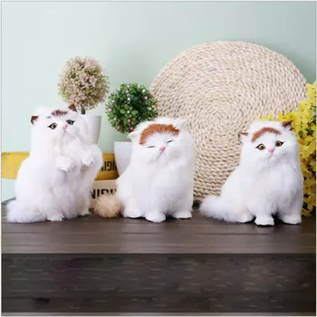 

YunNasi Simulation Cat Plush Toys Soft Stuffed Animal Doll Cute Cat Toys For Children Adults Cuddly Home Decoration Throw Pillow
