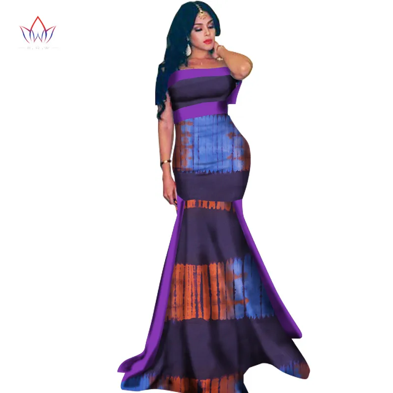 Новое Африканское длинное платье для женщин Dashiki Vestidos хлопок принт лоскутное платье Женская африканская одежда WY1410 - Цвет: 13