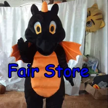 Лучшая цена взрослый размер оранжевый и черный дракон, талисман костюм милый черный и оранжевый дракон, талисман te наряд костюм EMS бесплатно SW108