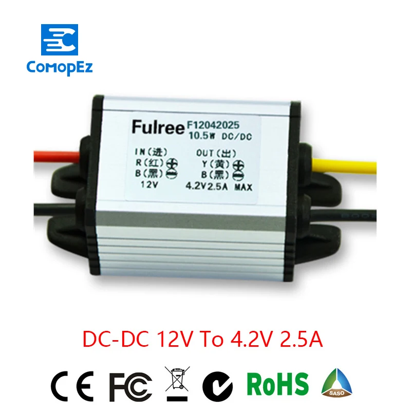 

DC-DC 12V to 4.2V Step Down Converter Module